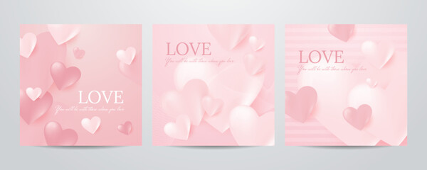 Wall Mural - Valentines day background with heart pattern and happy valentines day text . Vector illustration. Wallpaper, flyers, invitation, posters, brochure, banners and social media square template