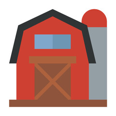 Wall Mural - barn flat icon