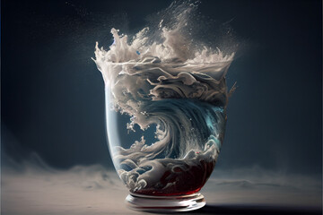 Wall Mural - Typhoon in cup