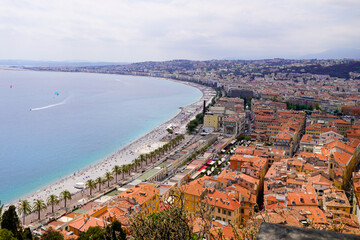 Wall Mural - Nice city french view from top viewing platform on town hill