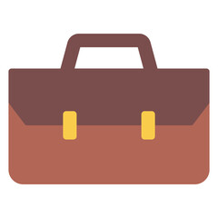 Sticker - briefcase bag flat illustration