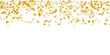 gold confetti on transparent background 3d illustration