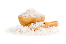 Sea Salt On Wooden Spoon