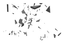 Pieces Of Destructed Shattered Glass. Royalty High-quality Free Stock PNG Image Of Broken Glass With Sharp Pieces. Break Glass White And Black Overlay Grunge Texture Abstract On Transparent Background