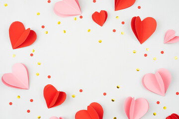 Poster - love shape ornament for frame and background