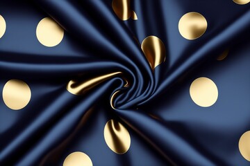 Wall Mural - blue and gold silk background