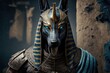Bringing to Life the Fantasy Portrait of Anubis, God of Death Generative AI