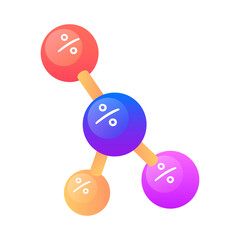 Sticker - Business Space Molecule Composition