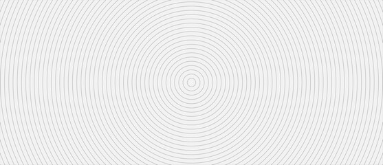 Circle lines pattern on white background. Circle lines pattern for backdrop, brochure, wallpaper template. Realistic lines with repeat circles texture. Simple geometric background, vector illustration