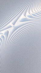 Wall Mural - Top view of simple empty white podium stage background. Futuristic technology design. Abstract parametric interior. Blank opened 3D illustration mock-up. White building pale geometric pattern.