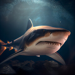 Wall Mural - Shark focus