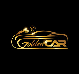 Wall Mural - Gold Car Logo Vector icon