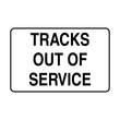 © Sumran - Tracks Out of Service Traffic Sign on Transparent Background