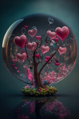 Wall Mural - Valentine Balloons