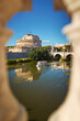 Castel Sant’Angelo in Rome. The Castle of the Holy Angel and the bridge of angels.