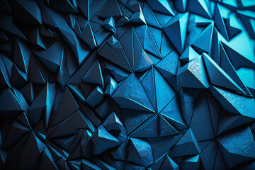 Wall Mural - Bright Abstract Blue background illustration - Vector geometric shape - can be used as texture, background or wallpaper - colorful 3d elements - Generative AI.