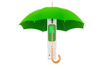 Wall Mural - TDS meter under umbrella, 3D rendering