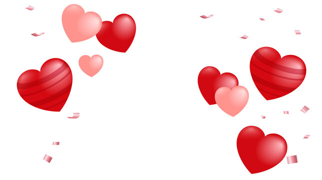 Valentine's day background with red and pink hearts.Suitable for Valentine's Day and woman Day and wedding invitation..