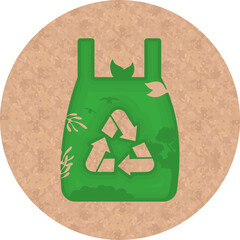 Sticker - recycle bag design