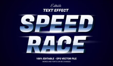Speed Race Text Effect, Editable Fast And Sport Text Style
