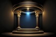 © thesweetsheep - Podium stage  with lighting, roman ancient (Ai generated)
