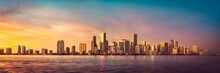 The Skyline Of Miami During Sunset, Florida