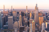 Fototapeta Nowy Jork - New York city skyline at sunset 
