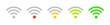 Wifi, Wlan Symbole mit Signalstärke