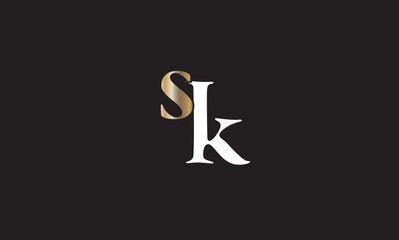 KS, SK, S, K, Abstract Letters Logo Monogram