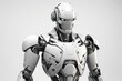 © dhiyaeddine - 3D robot,white humanoid robot Thinking ,isolated white background,, Generative ai