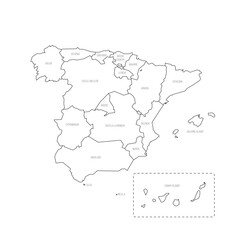  Spain political map of administrative divisions