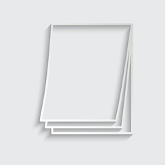 Poster - Document icon. Paper icon. Note symbol. Vector icon, symbol for website design, app. 