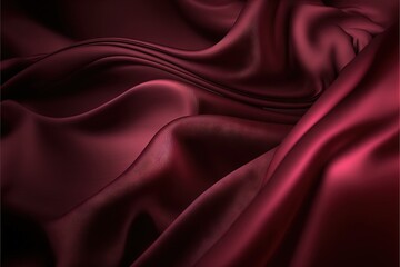 Wall Mural - a red silk fabric with a very smooth finish is shown in this image, it looks like it is flowing in the wind or in the wind. generative ai