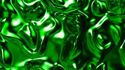 Poster - Blue and green blots of glossy liquid. Design. Glossy glare spots made in cartoon animation with motion.