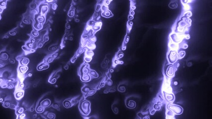 Poster - Abstract cells metamorphosis 3D animation. Motion. Lines of blurred molecules.