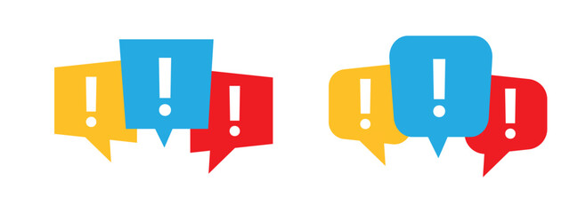 Poster - Message box with exclamation mark icon.