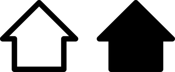 Poster - Basic House Home or Real Estate Symbol Icon Set. Vector Image.