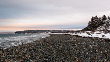 Wall Mural - Winter Sunset, Whidbey Island, Washington