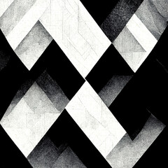 Wall Mural - Modern abstract dynamic shapes black and white background with grainy paper texture. Generative AI.