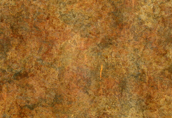 Wall Mural - Grunge dirty rusty brown marbled and spilled background texture with liquid lines on some parts, distressed stains and spatter and historic shabby design, retro speckled blank parchment	