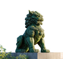 Chinese Guardian Lion Foo Dog Isolated Statue With Transparent Background Png
