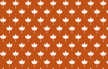 Wall Mural - Autumn pattern, white leaves