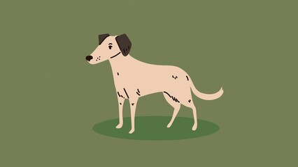 Wall Mural - jack russell breed dog mascot animation