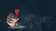 © Kamonwan - Businessman holding red darts with virtual screen dart board .targeting the business concept