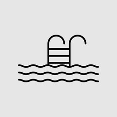 Poster - Pool flat vector icon. trendy style illustration on white background..eps