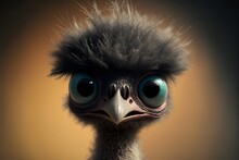 Cute Emu Character Created Using AI Generative Technology