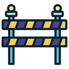 Sticker - traffic barrier illustration