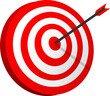 © Ade - 3D Dart target goal focus design