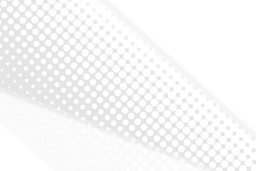Aufkleber - halftone wave white and grey abstract background  use for illustration business design and technology