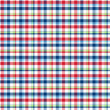 Seamless Red And Blue, Green Checkered Plaid Fabric Pattern Texture. Stripes Crossed Horizontal And Vertical Lines. Seamless Checkered Picnic Pattern	